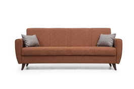 Atelier Del Sofa Zaden - Sofá-cama de 3 plazas Rojo teja